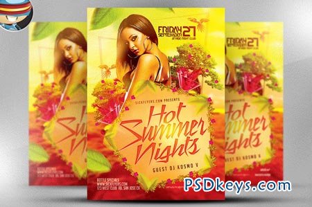 Hot Summer Nights Flyer Template 45591