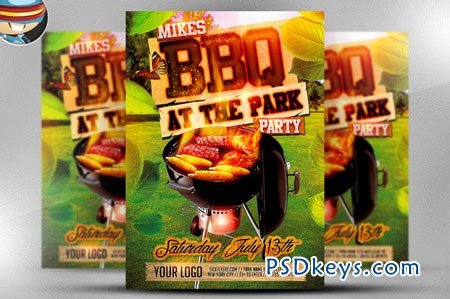 Summer BBQ Flyer Template 45601