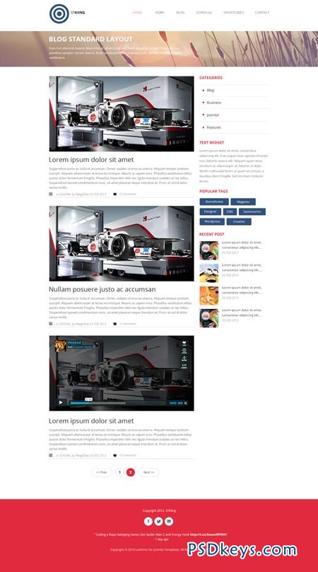 Kiing - One Page PSD Template 21010
