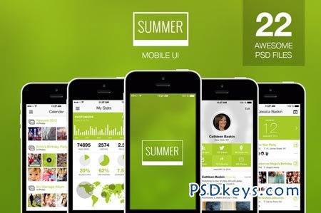 Summer - Flat Mobile Ui Elements 29921