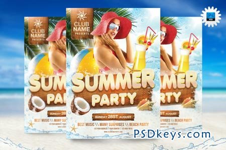 Summer Party Flyer Template 44973