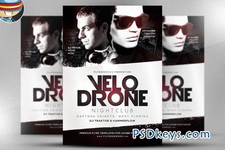 Velo Drone PSD Flyer Template 29533