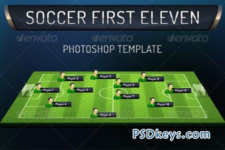 First Eleven Soccer Photoshop Template 5255768