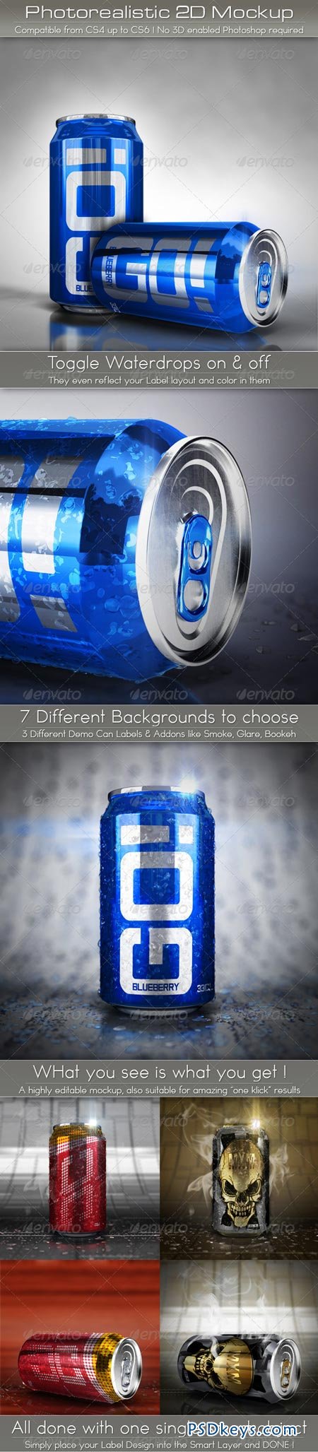 Photorealistic Soda Can Mockup 5287177