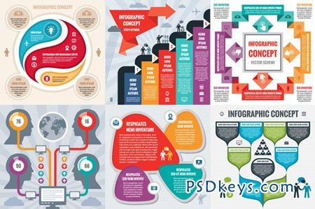 6 Infographic Business Concept 34560