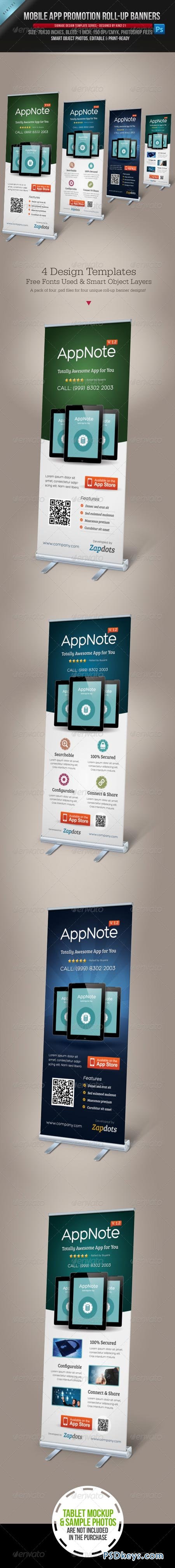 Mobile App Promotion Roll-up Banners 4042603