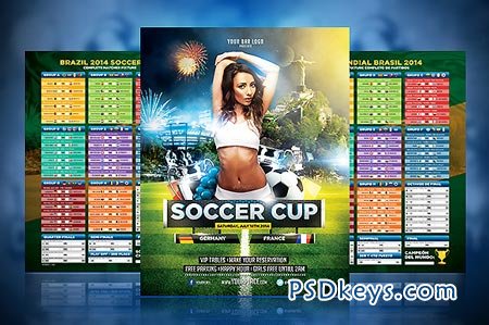 Soccer Cup 2014 Flyer with Fixture 28990