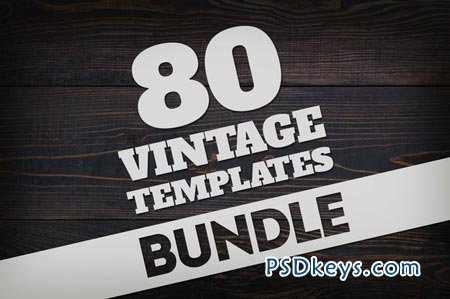 Bundle 80 Vintage Logos & Badges 52308