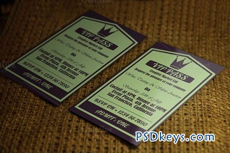 Retro VIP Pass Card Template 52012