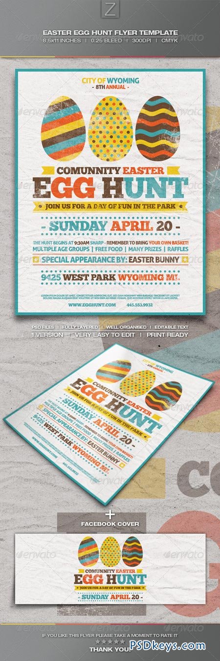 Easter Egg Hunt Flyer Template 7090380