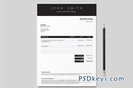 Invoice Template (3 colours) 50675