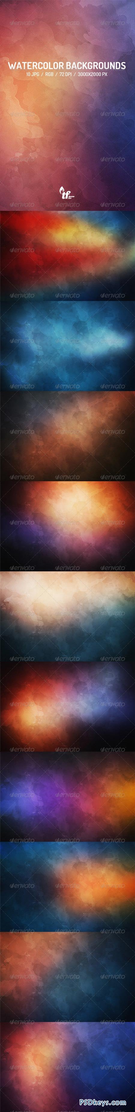 10 Watercolor Backgrounds 7839387