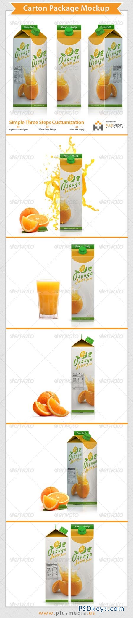 Carton Package for Juice Mockup 6621870