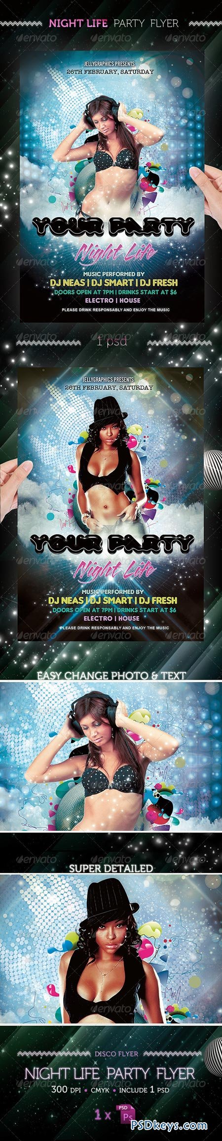Nightlife Party Flyer Template 2303904