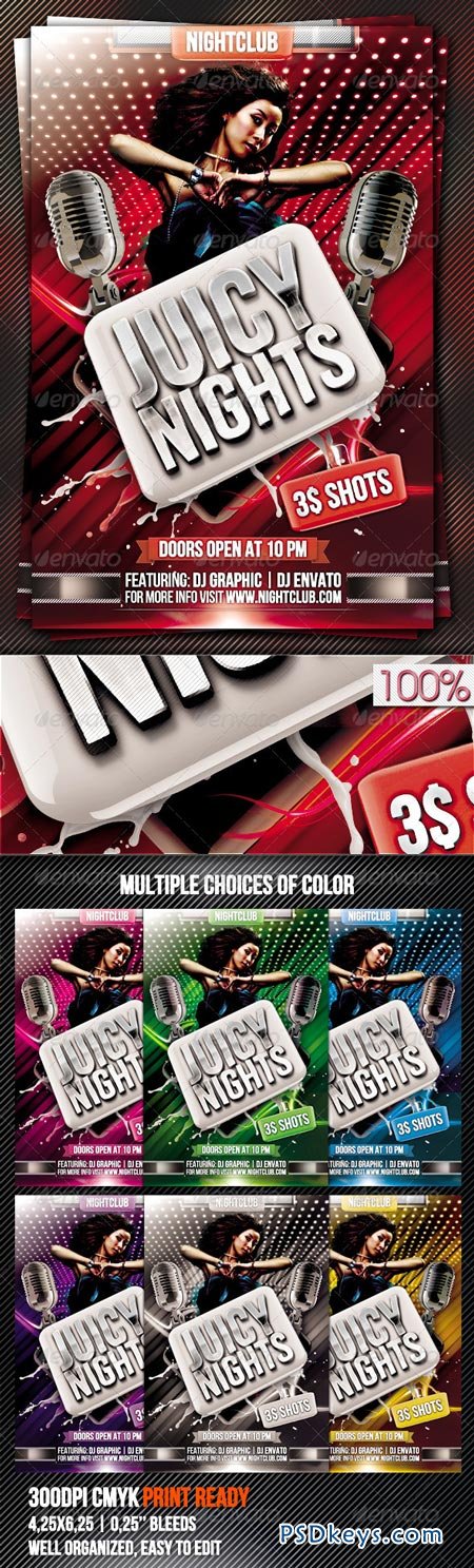 Juicy Nights Flyer Template Vol.4 2492091