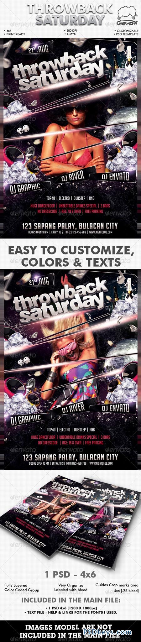 Throwback Saturday Flyer Template 2627695