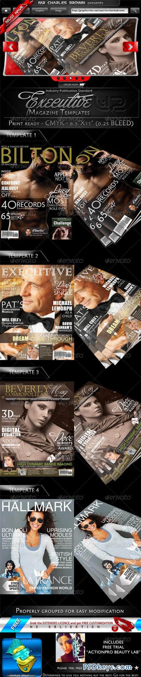 4 Executive Magazine Templates V2 1404937