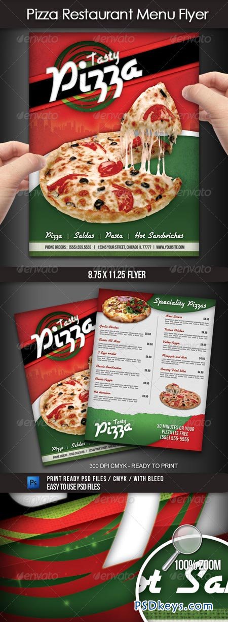 Pizza Restaurant Menu Flyer 2590601