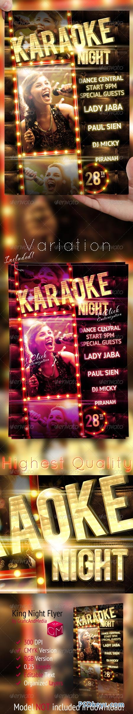 Karaoke Night Party Flyer Template 2592676