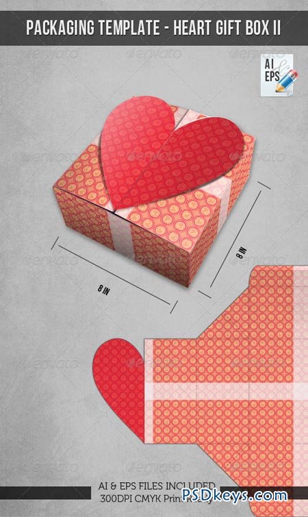 Packaging Template - Heart Gift Box II 2518251