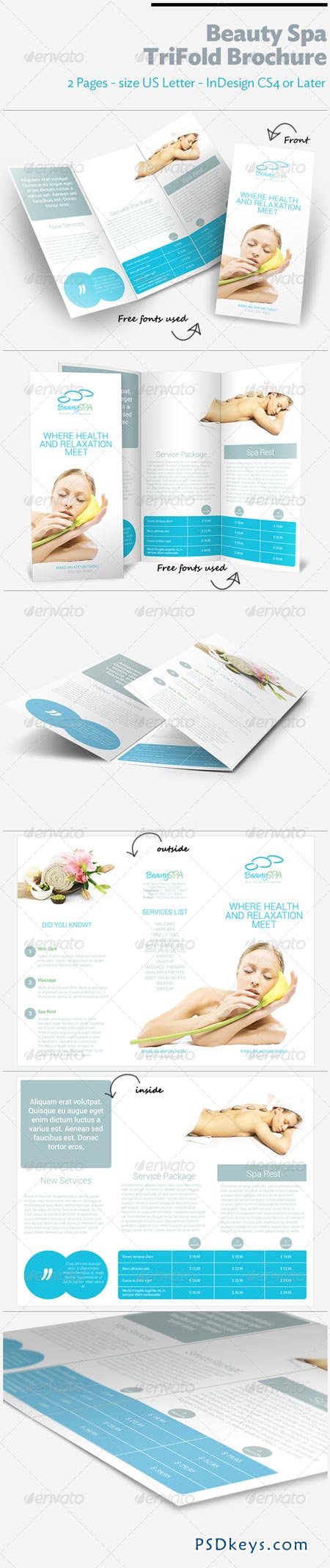 Beauty Spa TriFold Brochure 3651987