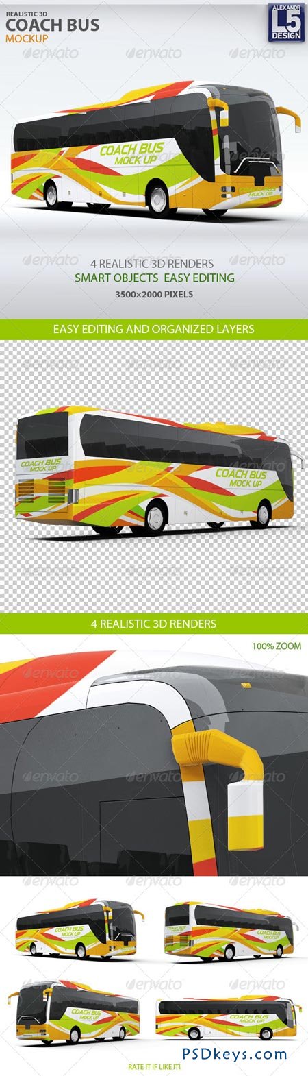 Download Coach Bus mockup 8171980 » Free Download Photoshop Vector ...