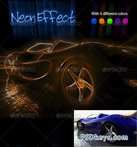 Neon Effect Photoshop Action 513060