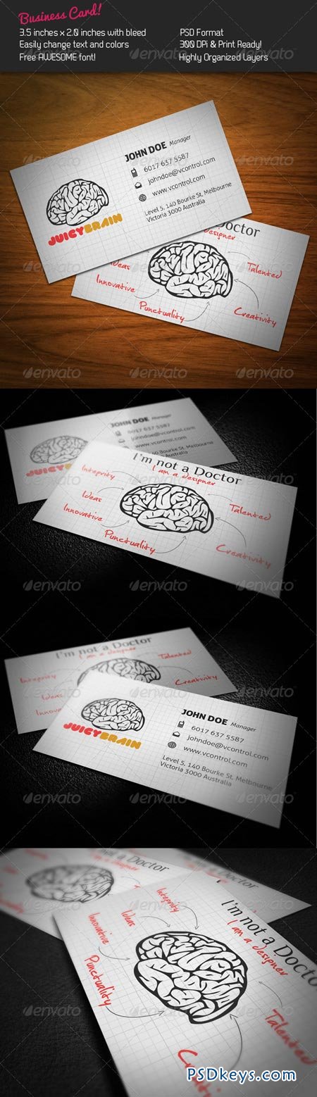 Juicy Brain Business Card 244066