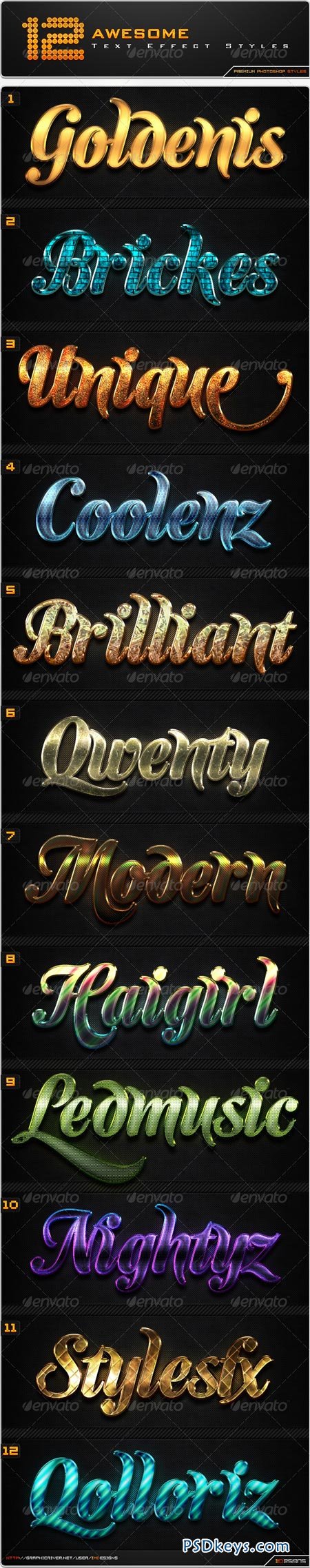 12 Awesome Text Effect Styles 8507767