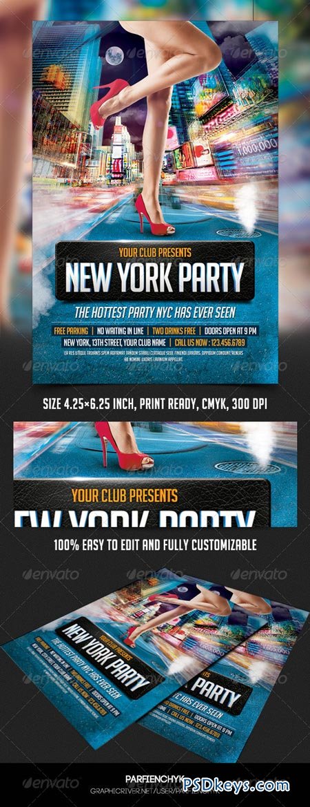 New York Party Flyer Template 8507775