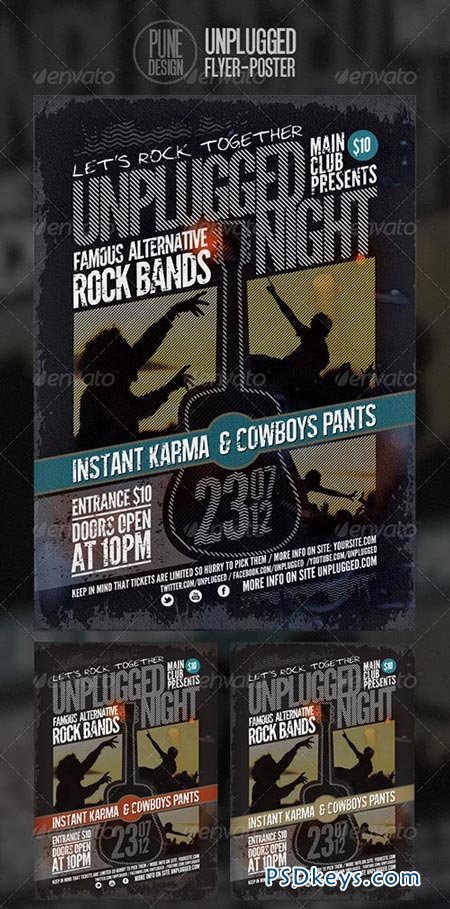 Unplugged Flyer Poster Template 2488843