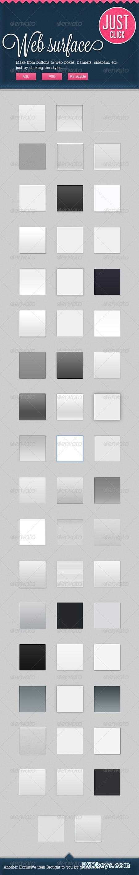 50 Web App Surfaces (PSD+ASL) 2491558