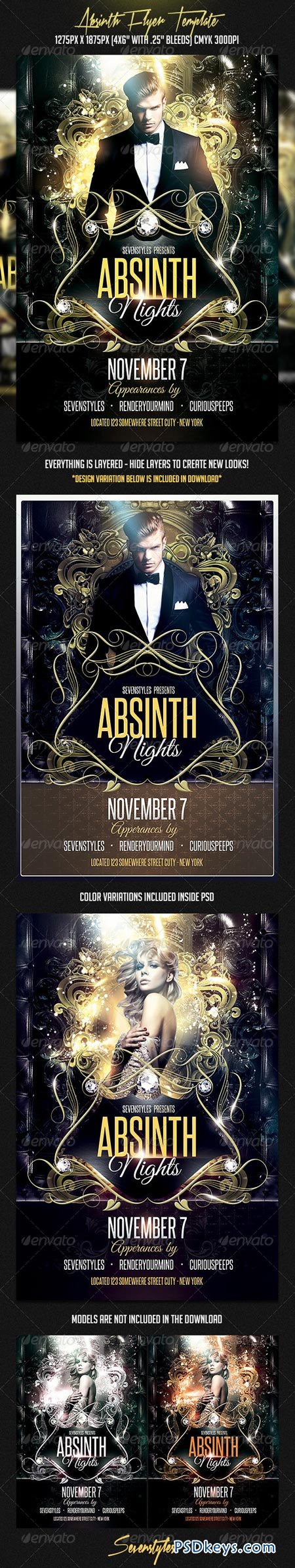 Absinth Flyer Template 7317229