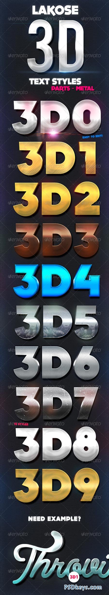 Lakose 3D Text Styles Part 5 8617276