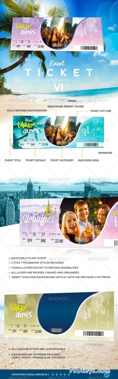 Event Tickets Template VII 8203097