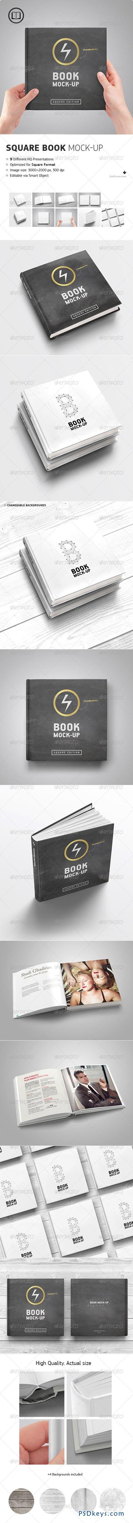 Square Book Mock-Up 8720820