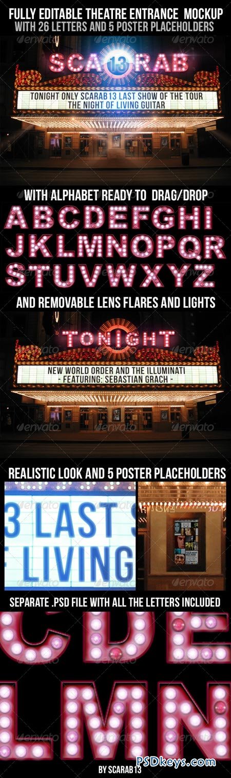 Realistic Looking Editable Theatre Mockup 6851306