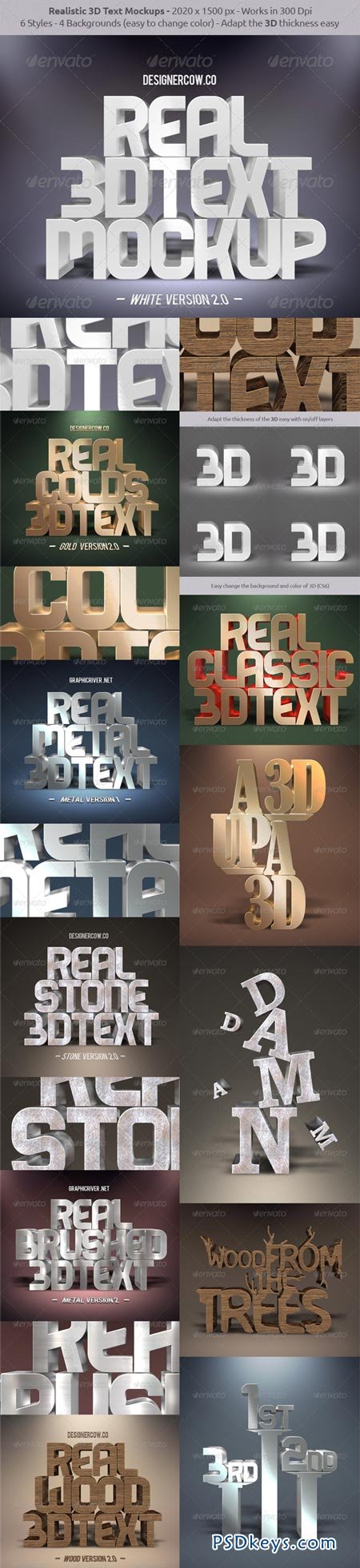 Real 3D Text Mockups 8553107