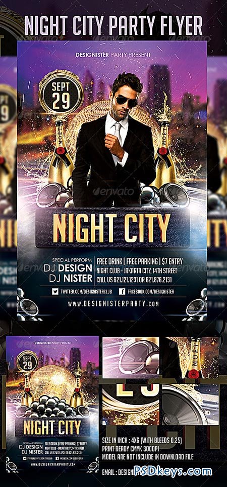 Night City Party Flyer 4476853