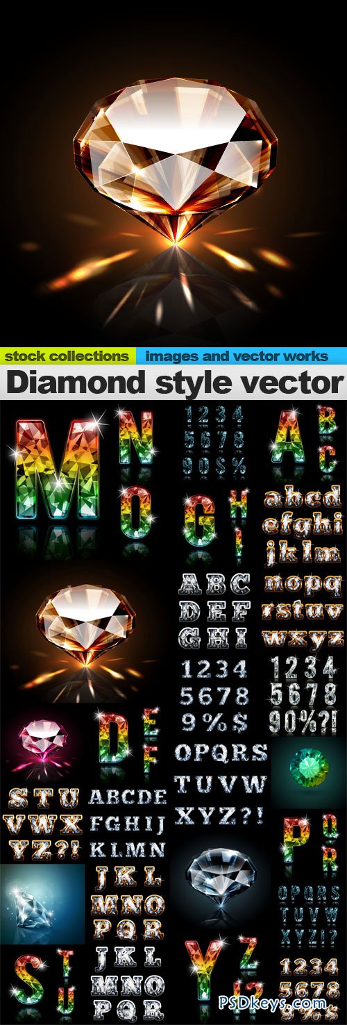 Diamond style vector 25xEPS