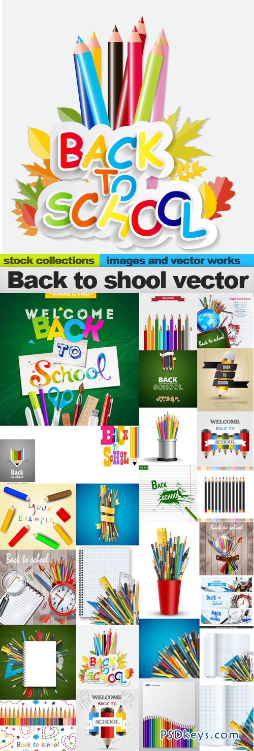 Back to shool vector 25xEPS