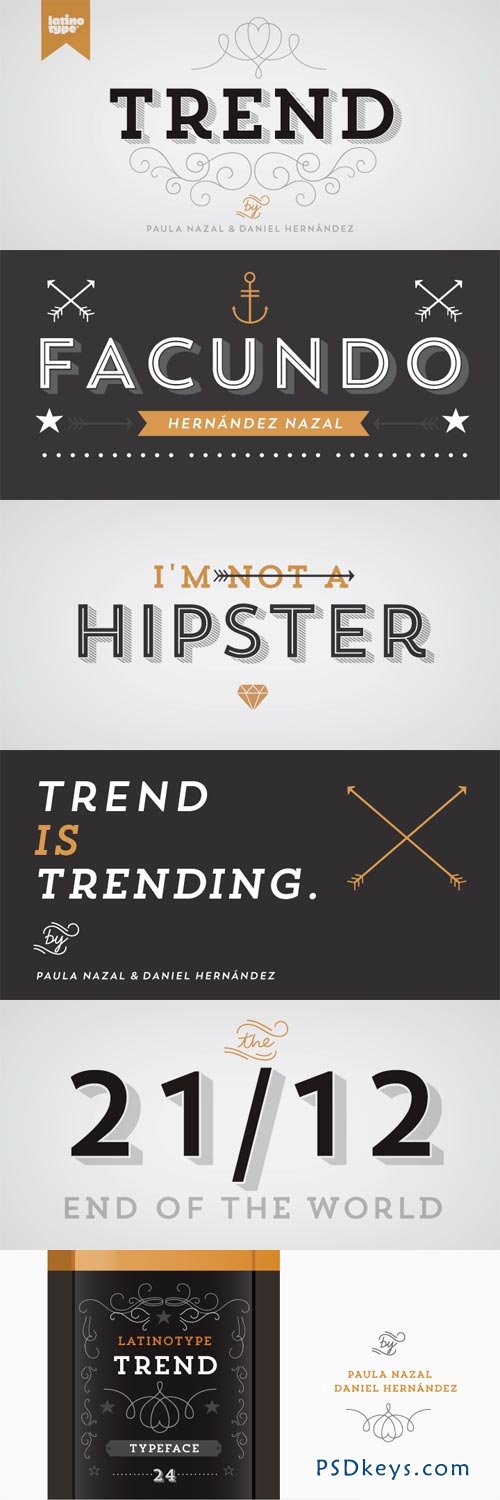 Trend Font Family - 21 Fonts for $159
