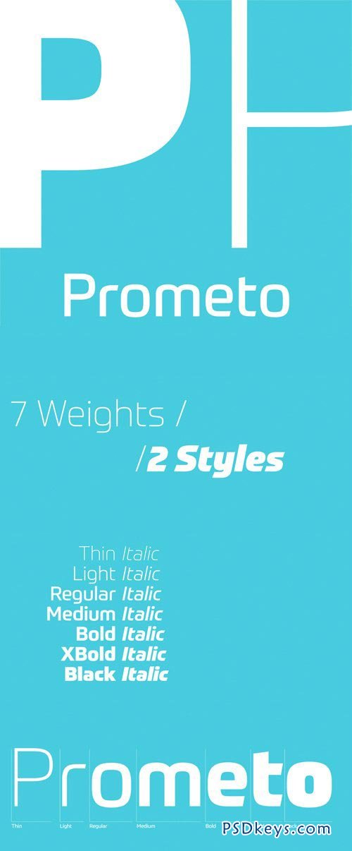 Prometo Font Family - 14 Fonts for $682