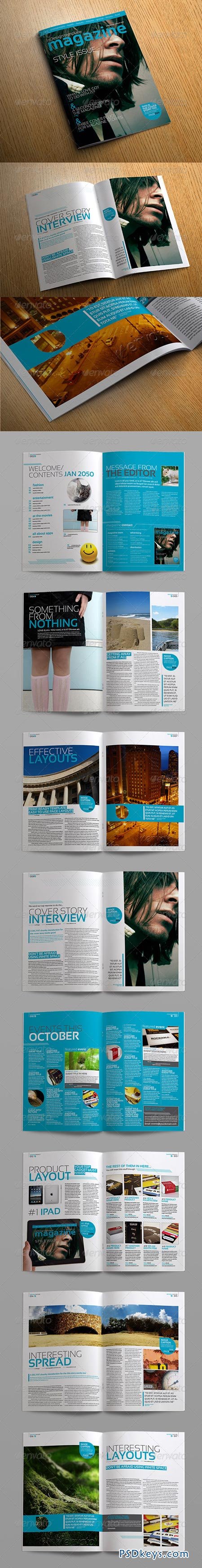 Stylish InDesign Magazine Template 264182