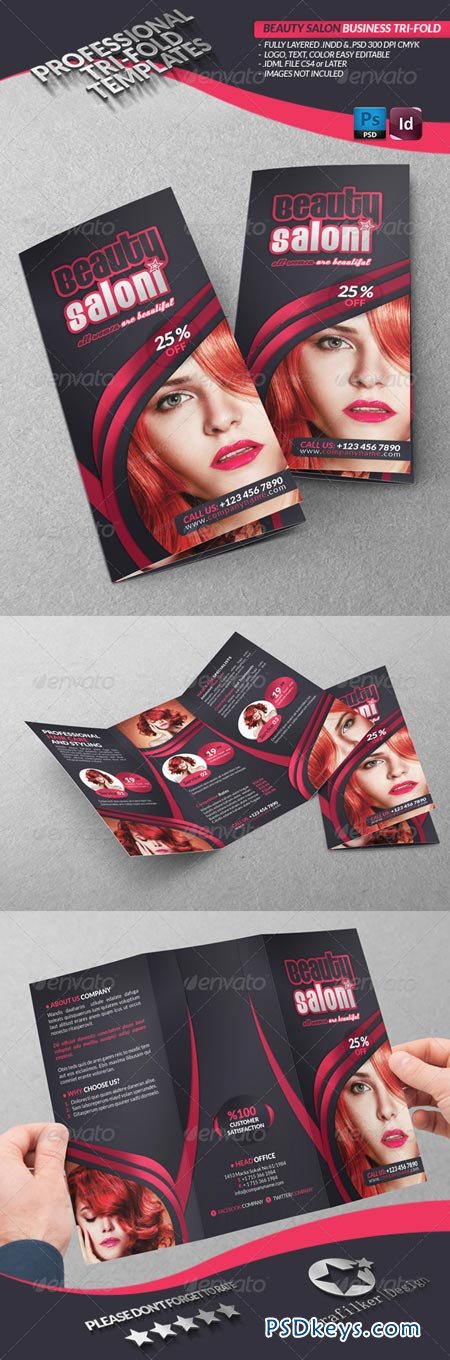 Beauty Salon Business Tri-Fold 3565636