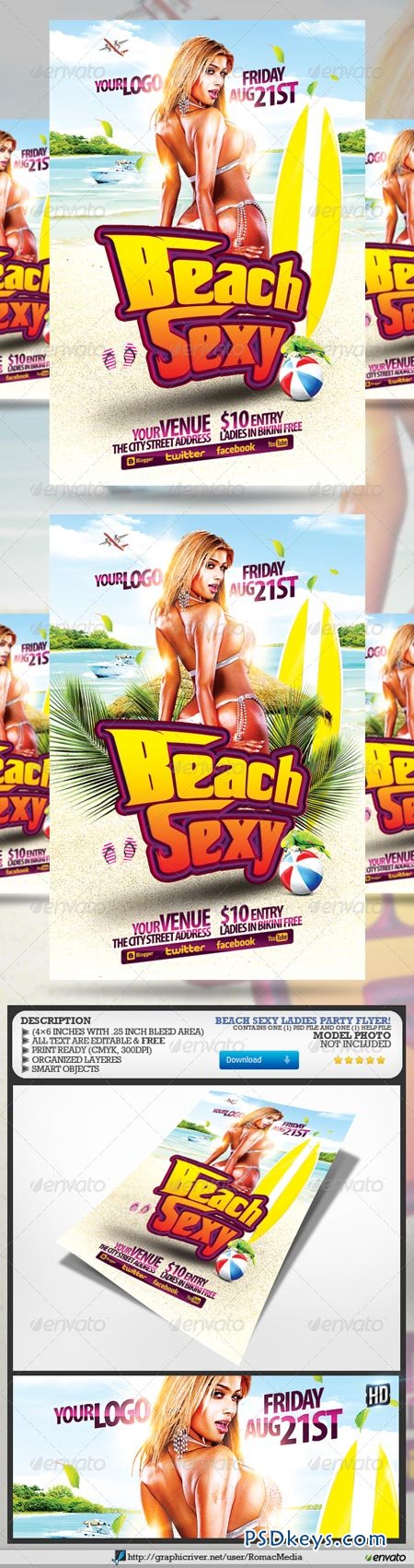 Beach Sexy Party Flyer 5140532