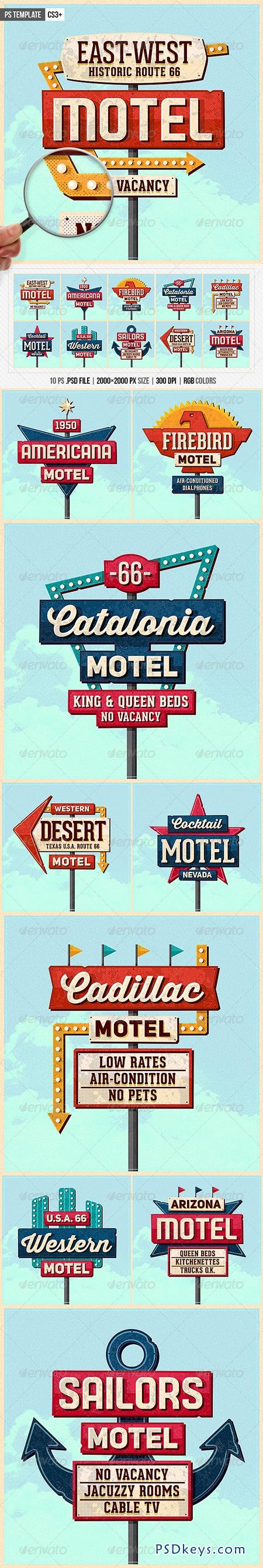 Vintage Motel Sign Pack 8676739
