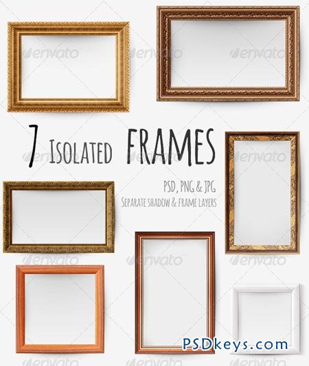 7 Isolated Picture Frames 8529796