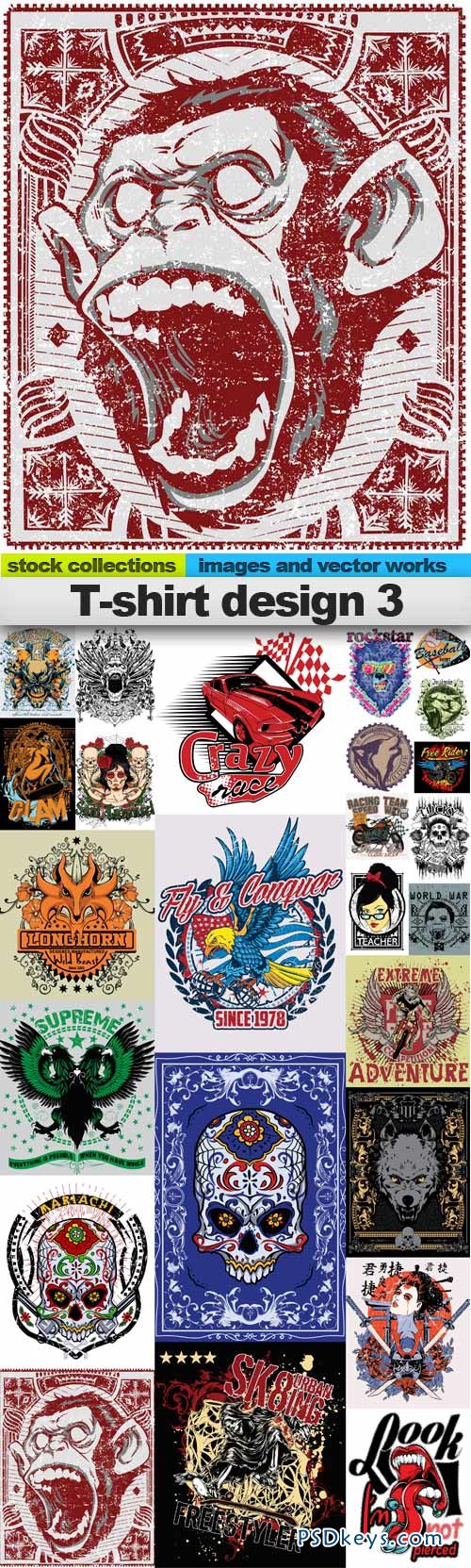 T-shirt design 3 25xEPS