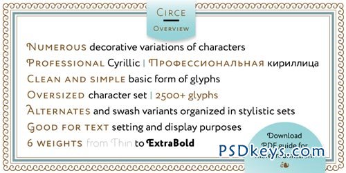 Circe Font Family - 6 Fonts for $220
